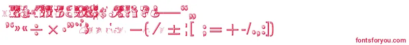 MadameNumericals Font – Red Fonts on White Background