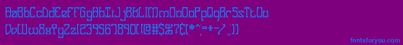 Gosebmps Font – Blue Fonts on Purple Background