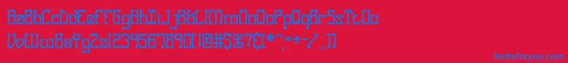 Gosebmps Font – Blue Fonts on Red Background