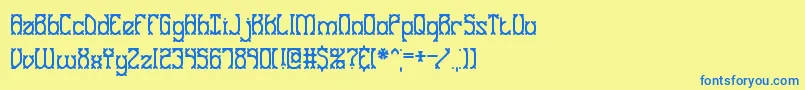 Gosebmps Font – Blue Fonts on Yellow Background