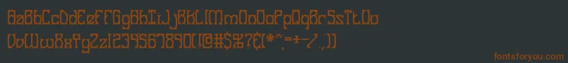 Gosebmps Font – Brown Fonts on Black Background