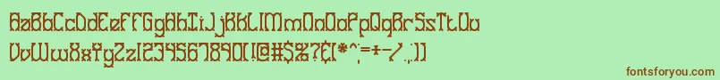 Gosebmps-fontti – ruskeat fontit vihreällä taustalla