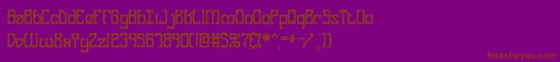 フォントGosebmps – 紫色の背景に茶色のフォント