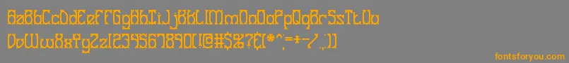 Gosebmps-Schriftart – Orangefarbene Schriften auf grauem Hintergrund