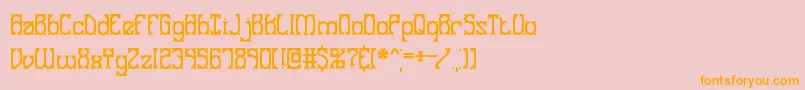 Gosebmps Font – Orange Fonts on Pink Background