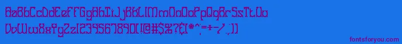 Gosebmps Font – Purple Fonts on Blue Background