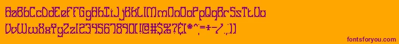 Gosebmps Font – Purple Fonts on Orange Background