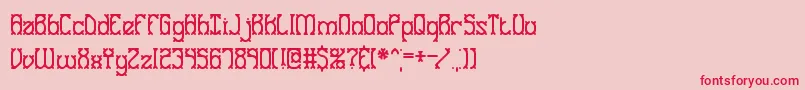 フォントGosebmps – ピンクの背景に赤い文字