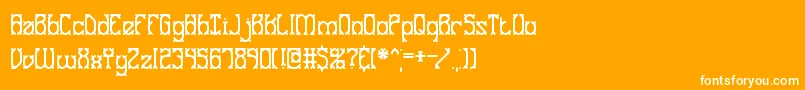 Gosebmps Font – White Fonts on Orange Background