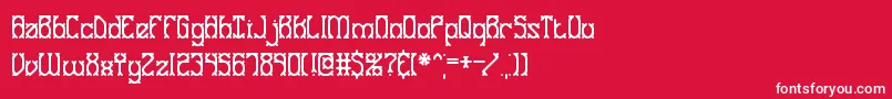 フォントGosebmps – 赤い背景に白い文字