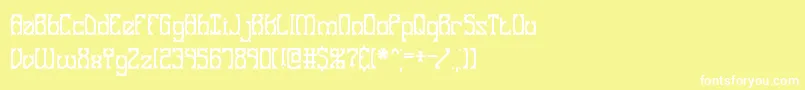 Gosebmps Font – White Fonts on Yellow Background