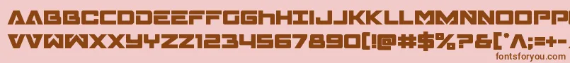 Police Transamericabold – polices brunes sur fond rose