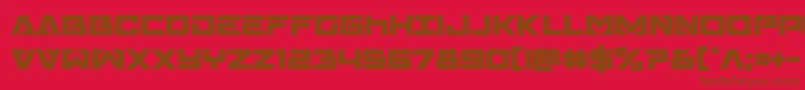 フォントTransamericabold – 赤い背景に茶色の文字