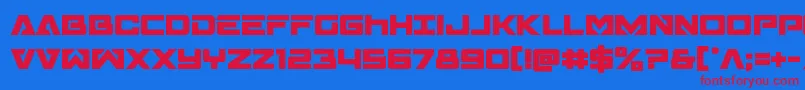 Transamericabold-fontti – punaiset fontit sinisellä taustalla