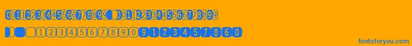 Digitsandpairsa Font – Blue Fonts on Orange Background