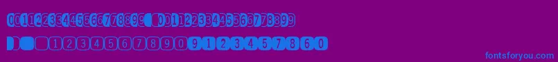 Digitsandpairsa-Schriftart – Blaue Schriften auf violettem Hintergrund