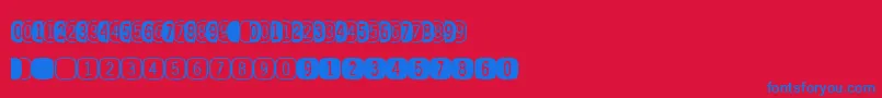 Digitsandpairsa Font – Blue Fonts on Red Background