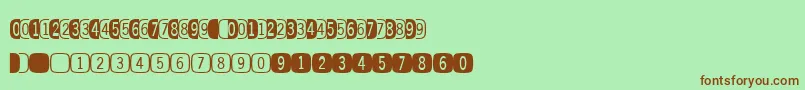 Digitsandpairsa Font – Brown Fonts on Green Background