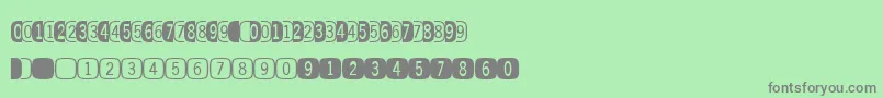 Digitsandpairsa Font – Gray Fonts on Green Background