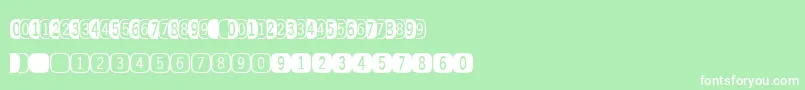 Digitsandpairsa Font – White Fonts on Green Background