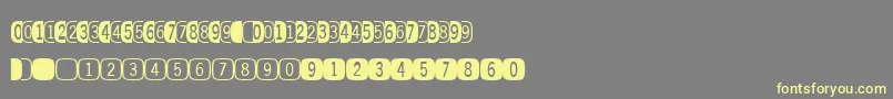 Digitsandpairsa Font – Yellow Fonts on Gray Background