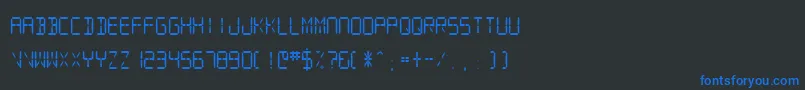 Fonte SfDigitalReadoutMedium – fontes azuis em um fundo preto