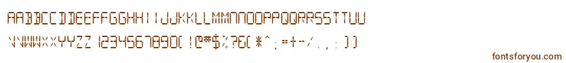 Шрифт SfDigitalReadoutMedium – коричневые шрифты на белом фоне