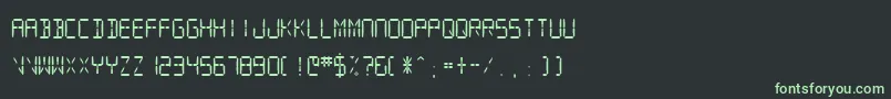 Fonte SfDigitalReadoutMedium – fontes verdes em um fundo preto