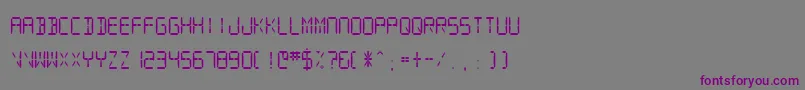 SfDigitalReadoutMedium Font – Purple Fonts on Gray Background