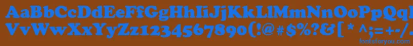 Agcrowr Font – Blue Fonts on Brown Background