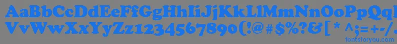 Agcrowr Font – Blue Fonts on Gray Background