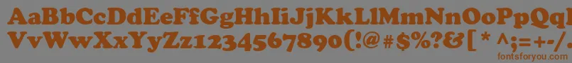 Agcrowr Font – Brown Fonts on Gray Background