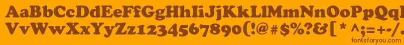 Agcrowr Font – Brown Fonts on Orange Background