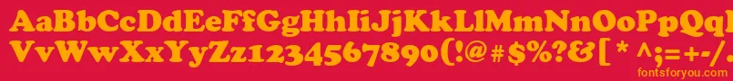 Agcrowr Font – Orange Fonts on Red Background