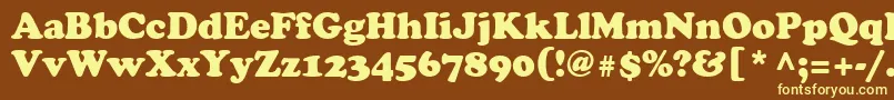 Agcrowr Font – Yellow Fonts on Brown Background