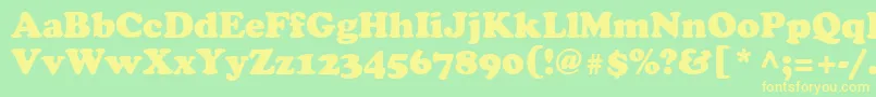 Agcrowr Font – Yellow Fonts on Green Background