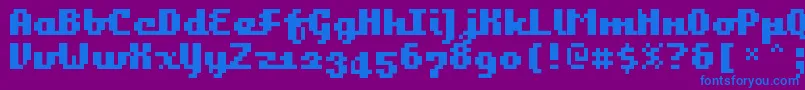 Bangalor Font – Blue Fonts on Purple Background