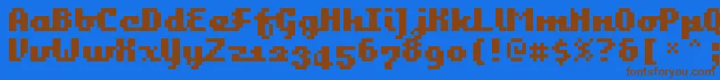 Bangalor Font – Brown Fonts on Blue Background