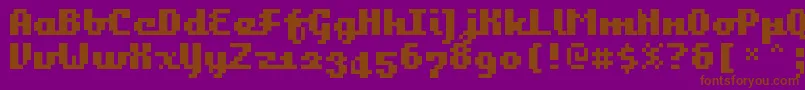 Bangalor Font – Brown Fonts on Purple Background