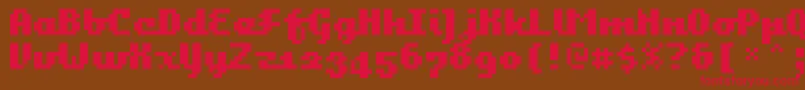 Bangalor Font – Red Fonts on Brown Background