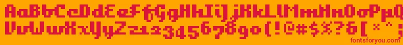 Bangalor Font – Red Fonts on Orange Background
