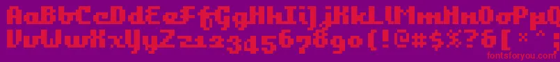 Bangalor Font – Red Fonts on Purple Background