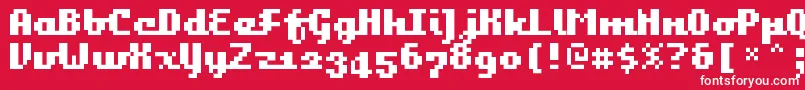 Bangalor Font – White Fonts on Red Background