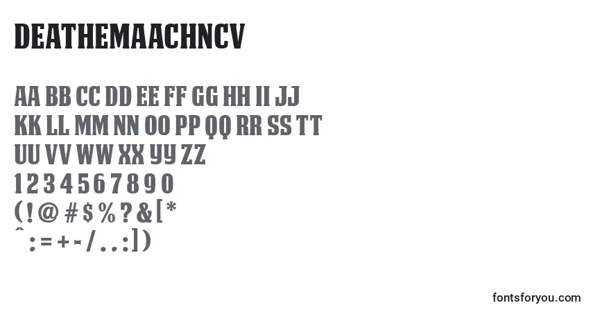 Schriftart DeatheMaachNcv – Alphabet, Zahlen, spezielle Symbole