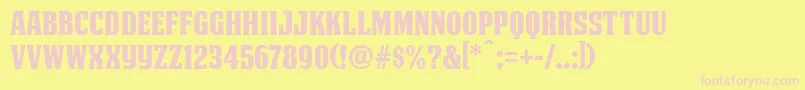 DeatheMaachNcv Font – Pink Fonts on Yellow Background