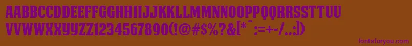 DeatheMaachNcv Font – Purple Fonts on Brown Background