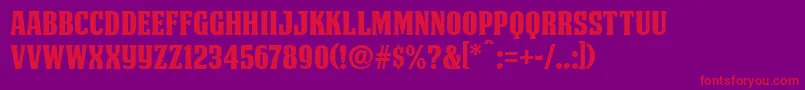 DeatheMaachNcv Font – Red Fonts on Purple Background