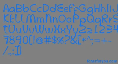 Mcletters font – Blue Fonts On Gray Background