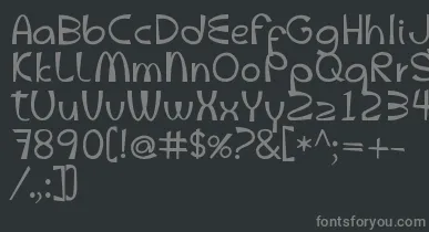 Mcletters font – Gray Fonts On Black Background
