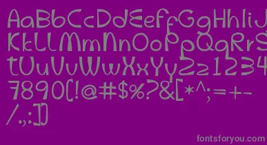 Mcletters font – Gray Fonts On Purple Background